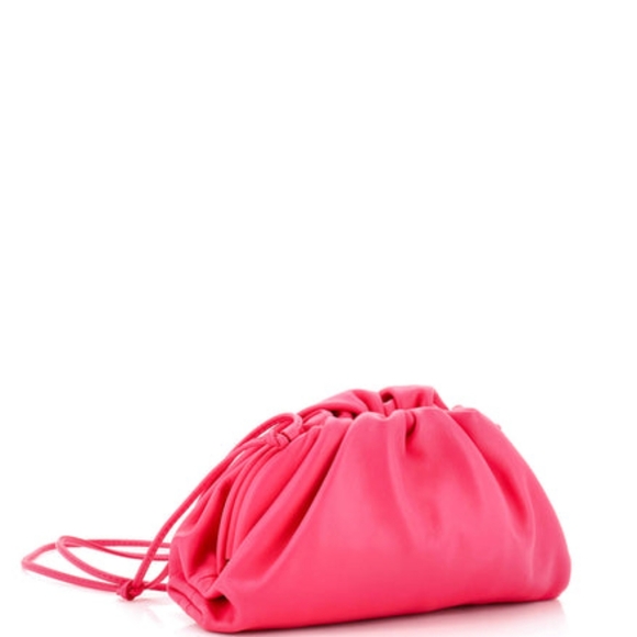 💕 Bottega Veneta The Pouch Leather Mini Pink EUC 💕 - Picture 1 of 7